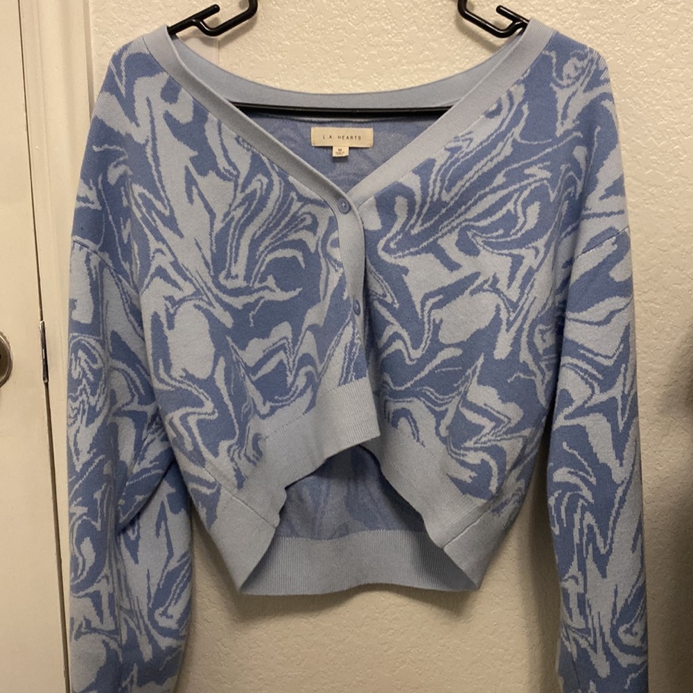 Blue cardigan